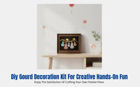 Chinese New Year Gourd Decoration, DIY Mother-of-Pearl Inlay Art Kit, Handcraft Material Set for Team Building, Holiday Decor