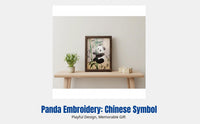 Handmade Panda Embroidery, Chinese Souvenir, Shu Silk Art, Double-Sided Silk, Cultural Gift, Global Gift Box