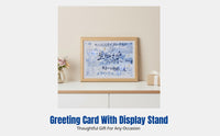 Birthday Card Picture Frame, Hand-Painted Wooden 3D Desktop, Unique Gift for Girls, Decorative Accent