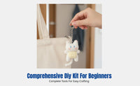 Handmade Cat Keychain Crochet Kit DIY Yarn Decoration Knitting Craft Set Leisure Time