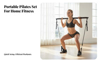 Pilates Bar with Resistance Bands, Home Exercise Set, Multifunctional Fitness Equipment, Upper Body & Leg Slimming