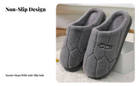 Cotton house shoes, Indoor Thick Sole, pair Plush Lined Anti-Slip House Shoes for Winter Men Women