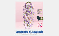 DIY Craft Kit, No-Glue Flower Hanging Decoration, Twisted Rod, Complete Set for Wall Art, Creative Gift