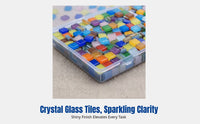 Crystal Glass Mosaic Tiles, Colorful DIY Art Supplies, Kids Craft Decoration, Random Colors
