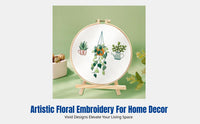 Embroidery Kit, DIY Su Embroidery Fan, Beginner Ancient Design Needlework Ribbon