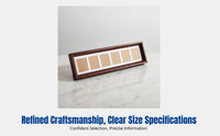 Rectangular display frame with 6 compartments, DIY specimen holder, decorative coin art, calligraphy mount
