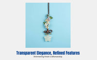 Phone Chain, New Chinese Style, Iceclear Celestial Flower, Cute Bowknot Braided Cord Accessory