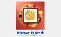 Chinese Tin Foil Relief Painting DIY Craft Kit, Nontraditional Engraving, Vintage New Year Home Decor