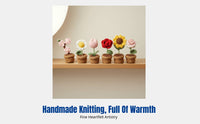 Crochet Yarn Flower DIY Kit, Mini Potted Arrangement, Handmade Flower, Car Decoration