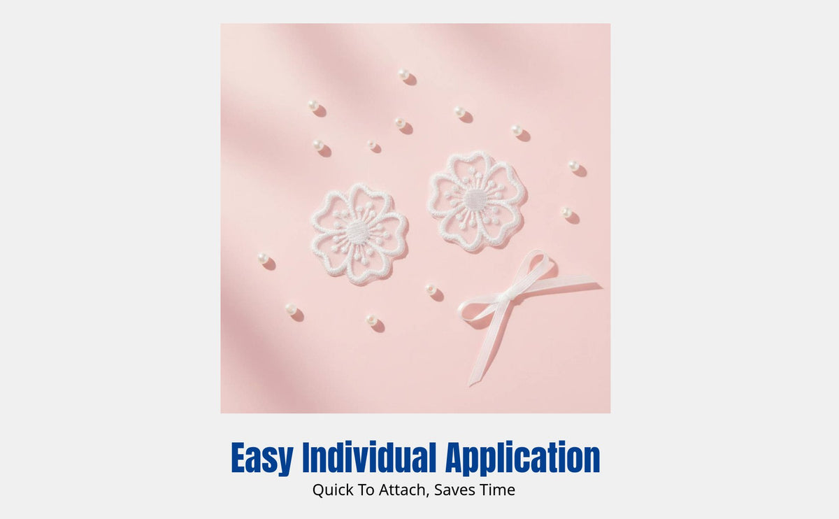 Lace Flower Patch, Handmade Embroidered Applique, Small, Clothing Repair Decoration for Down Jacket, Sweater, Tulle Dress