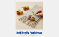 Pumpkin Bowknot Brooch, Knitted Fabric Accessory, DIY Scarf Hat Shoe Sock Decoration, Random Selection
