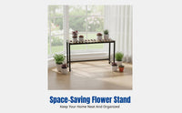 Hardwood Multi-Tier Stand, Indoor Flower Pot Rack, Balcony Living Room Organizer, Floor Standing