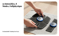 EMS Microcurrent Abdominal Muscle Stimulator, Intelligent vibration Massage Pad, Home Fitness, Adjustable Modes