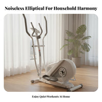 Elliptical Machine, quiet Magnetic Exercise Bike, Home Fitness Stepper, Indoor striding Trainer