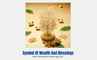 Natural Yellow Crystal Money Tree Decoration, Greenstone Desktop Ornament, Premium Gift for Living Room, Entryway, Housewarming