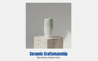 Ceramic Vase, Modern Chinese Style, Non-Porous, Home Living Room Decor, Entryway Flower Arrangement, Desktop Accent