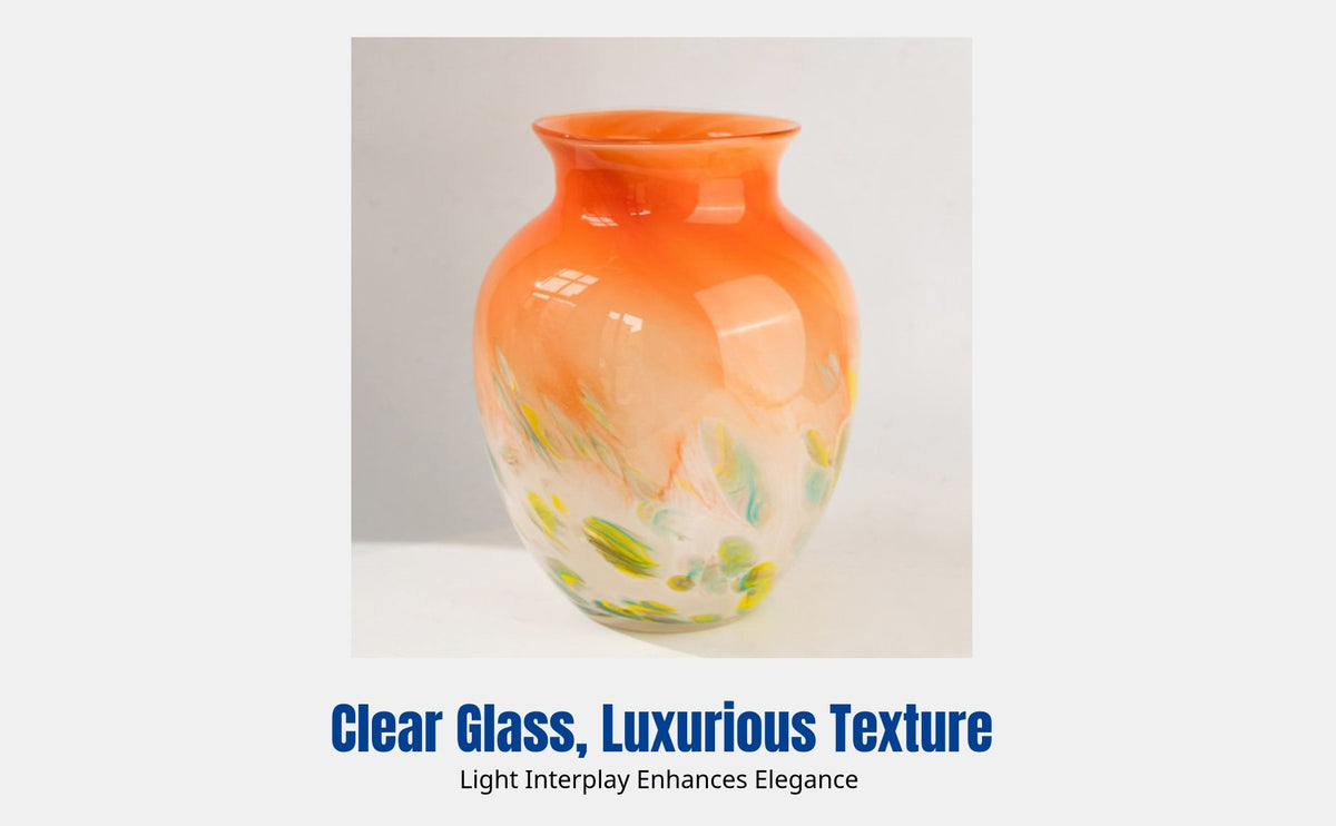 Colorful Gradient Glass Vase, Spotted Design, French Vintage, Living Room Decor, Flower Arrangement