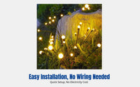 Solar Sparkle Fly Lawn Stake Lights, LED Outdoor Waterproof, Warm Cream Ambience, Multi-Head Decor for Garden, Patio