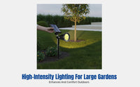 Solar Landscape Lawn Spotlight, Outdoor Ultra Bright, Rainproof, Tree Light, Ground Stake, Multi-Mode, IP44