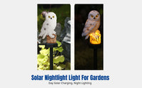 Solar Bird Stake Light, Resin LED Lawn Light, Waterproof Outdoor Garden Decoration