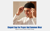 Muslim Men's Knitted Head Cap, Breathable Thin Mesh, Adjustable, Multi-Color