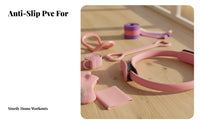 Pilates Ball Elastic Band Set, Stretching Leg & Glute Home Gym Fitness Accessories, Coral Lavender Kit