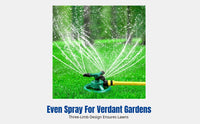 Plastic Lawn Sprinkler, 360° Rotating Three-spoke Adjustable Garden Watering Tool