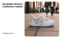 Height Increasing athletic shoes, 7cm discreet elevated sole, Unisex relaxed Board Shoes, Niche Original Design, Breathable Mesh Upper