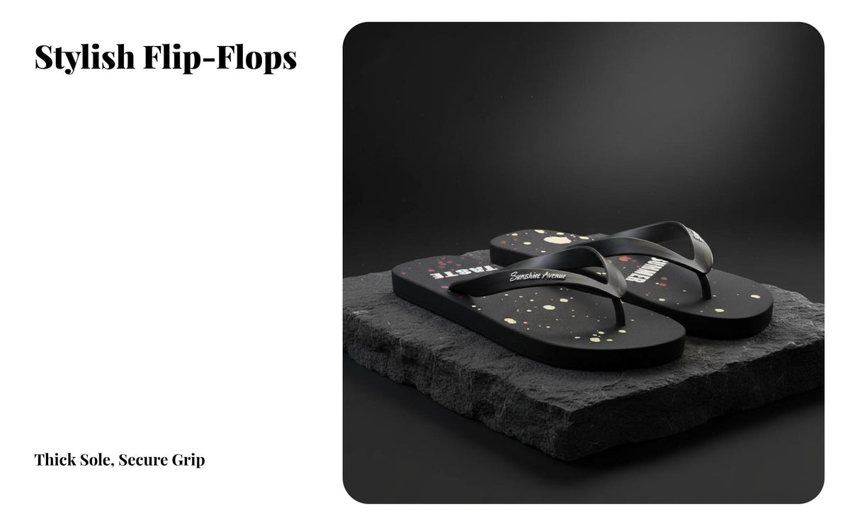 Summer Anti-Slip Thick Sole Flip Flops, stylish beach Sandals for Men, Youth, relaxed design