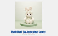 Floral Skirt Bunny Plush Toy, Adorable Rabbit Doll, Soft Cuddly Plush, Valentine's Day, Birthday Present
