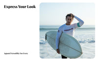 Men's Rash Guard, Long Sleeve, Tight Fit, Sun Protection, Split Wetsuit, Surfing