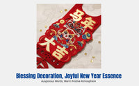 Year of the Horse Door Handle Hanging Decoration, Chinese New Year Fu Character, Auspicious Entry Decor