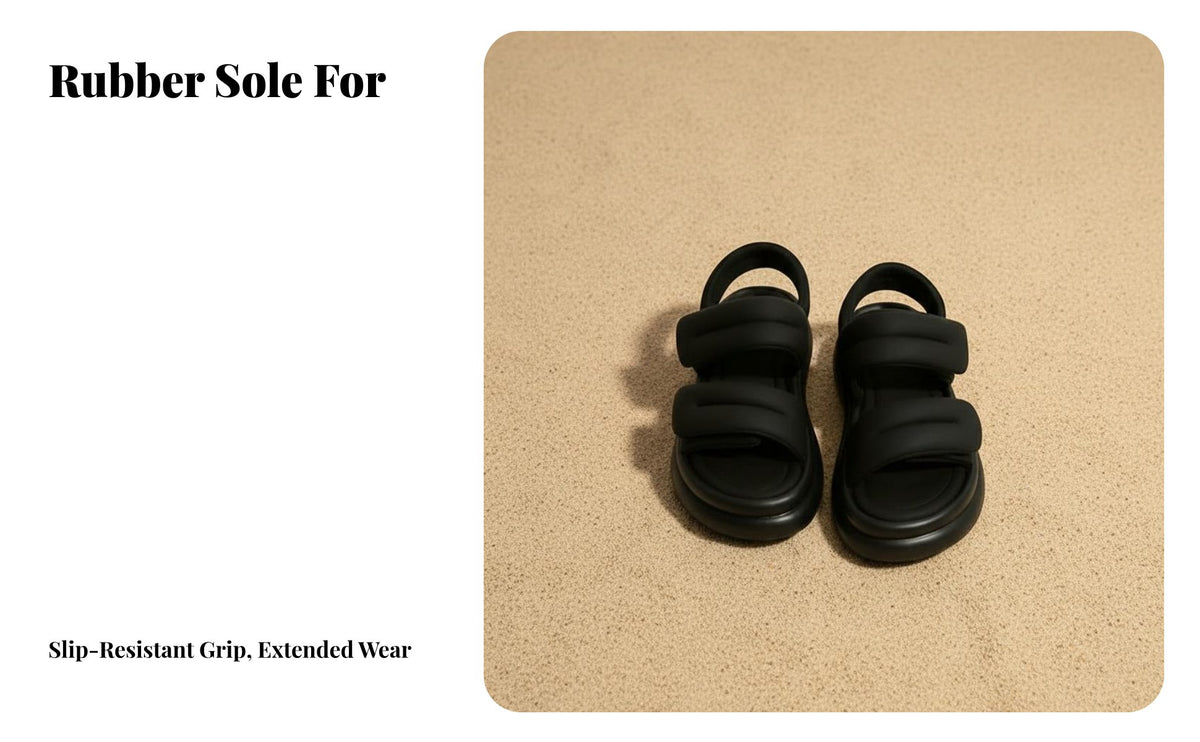 Thick Sole hook and loop Sandals, Roman design, Women's Summer 2023, Soft elevated sole, relaxed Beach Shoes