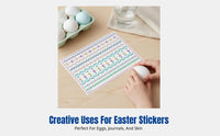 Easter Glow Oval Temporary Skin Decal Stickers, Holiday Party Decoration, Waterproof, Random Design