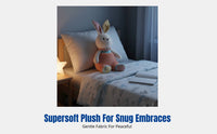 Hare Plush Toy, Cute Stuffed Animal Doll, Soothing Companion for Kids, Birthday Gift, Soft Hug Pillow