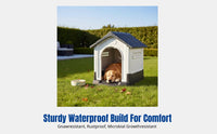 Outdoor Dog Kennel, Large House, Rainproof, Breathable, Four-Season Pet Shelter, Spacious Villa Design, Random Color