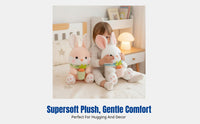 Bunny Plush Doll, Carrot Hugging Bunny, Soft Stuffed Toy, Cuddly Pillow for Kids, Gift