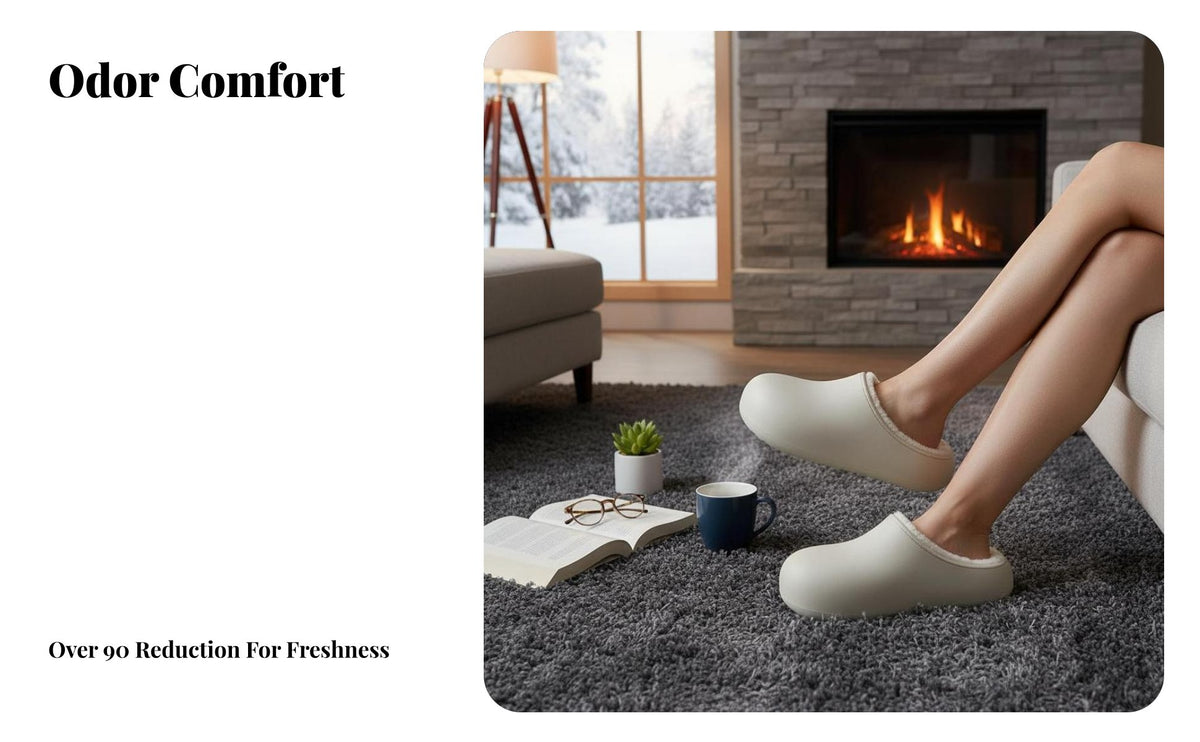 Cotton house shoes, Waterproof Winter House Shoes, Antibacterial Odor-Resistant, Thick Sole, Non-Slip, Closed Heel, Unisex