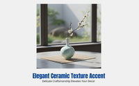 Crystal Glaze Small Flower Vase, Ceramic Desktop Decor, Entryway, Living Room, Assorted Gourd Shapes, Random Selection