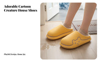 Waterproof house shoes for Women, Plush Lined, Non-Slip, Indoor Home Cartoon Design, Warm Autumn Winter 2025
