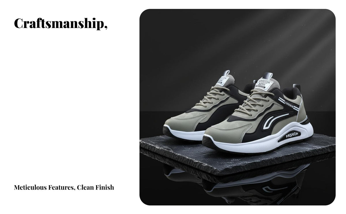 Men's relaxed Shoes, 2025 New stylish athletic shoes, Breathable Leather, Non-Slip Running Shoes, All-Season