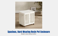 Indoor Pet Enclosure for Cats and Small Dogs, Transparent HDPE Kennel, Spacious Multi-Scene House, Minimalist Design, Easy Assembly