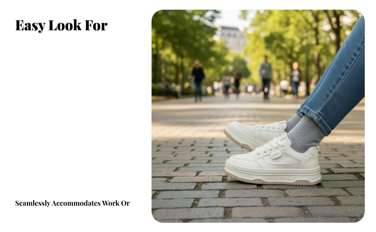 Women's Genuine Leather Athletic Shoes, Soft Padding, Slip-Resistant, Relaxed Fit