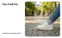 Women's Genuine Leather Athletic Shoes, Soft Padding, Slip-Resistant, Relaxed Fit