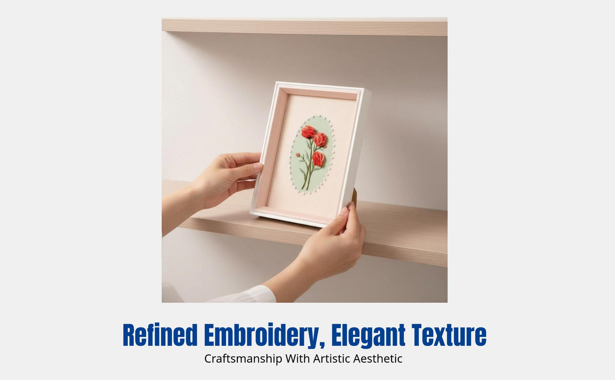 Jasmine Embroidery Kit, DIY Frame Art, Easy Beginner Craft, Chinese Style, Gift