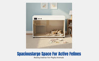 Sturdy Wooden Cat House, Indoor Cat Enclosure, Spacious Temperature-Controlled Cat Maternity Villa, Customizable Pet Home