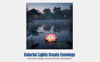 Solar-Powered Floating Lotus Light, Colorful LED Water Lily, Pond, Pool, Creek Decoration