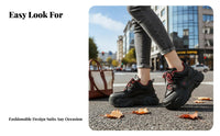 Chunky Dad Shoes for Women, Elevated Thick Sole, Red Lace-Up, Height Boost, Autumn Winter Comfort