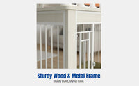Sturdy Wood Dog Crate, Wooden Pet Enclosure, Toilet Divider