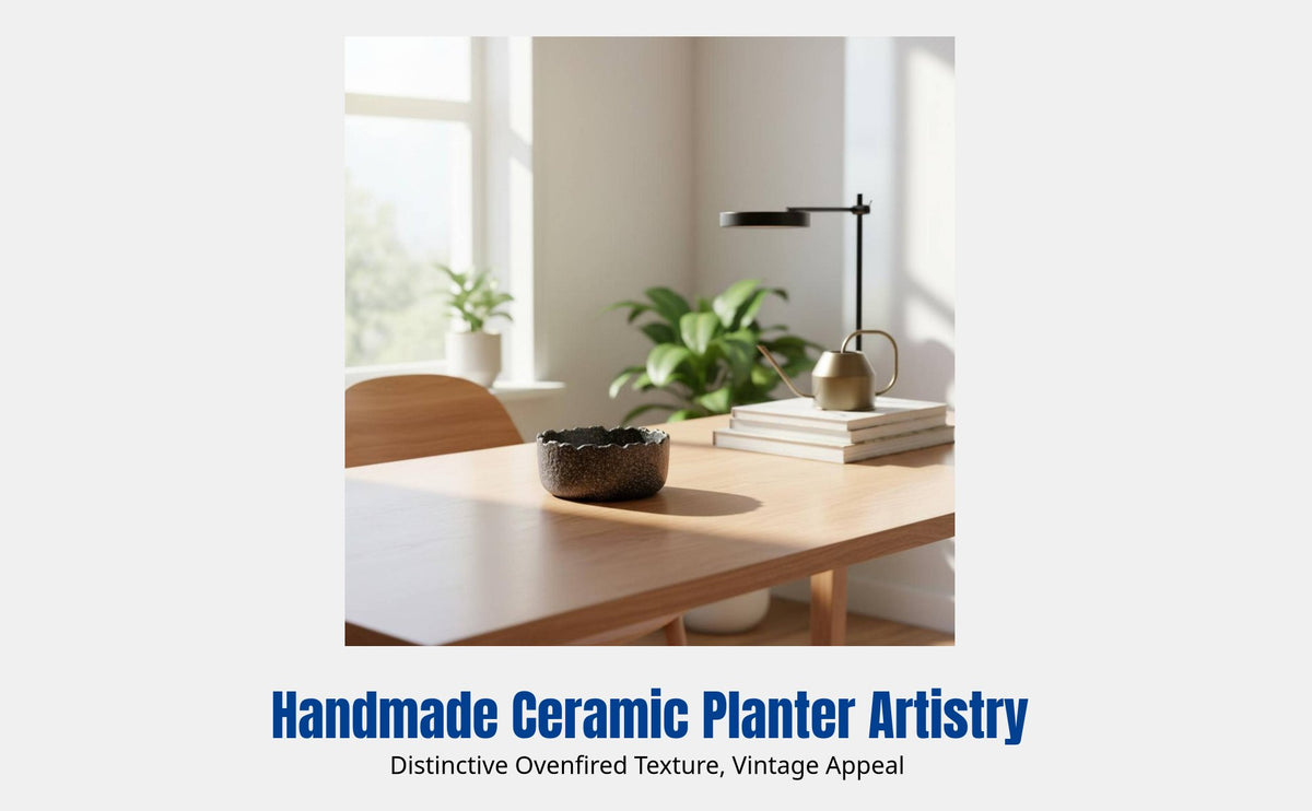 Creative Ceramic Hydroponic Planter, Vintage Wabi-Sabi, Unique Glaze, Indoor Pot